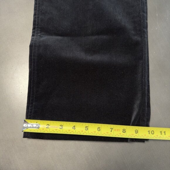 NEW Vintage Ann Taylor Black Velvet Straight Leg Pant Career Velour High Rise 10 - Picture 14 of 14